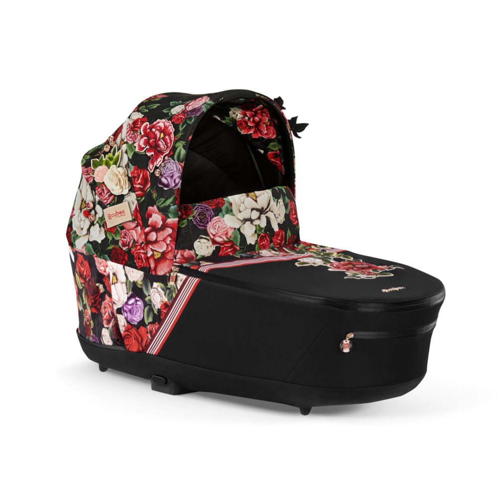 Cybex Priam Lux Carry Cot Fashion Collections Spring Blossom Dark