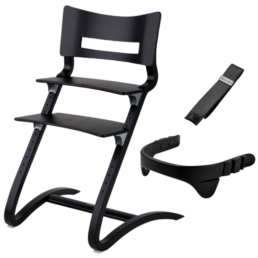 LEANDER 2w1 - krzesełko do karmienia CLASSIC™ Czarne